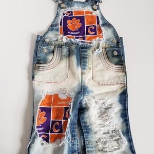 Girls custom made Overall infants 12/18m Clemson
